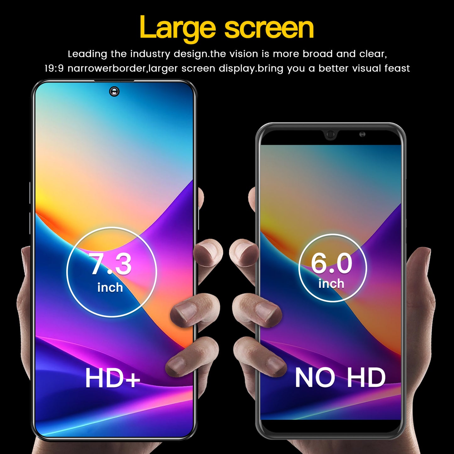 2024 Cell Phone 5G C16 Pro Max 7.3inch HD Full Screen,16GB+1TB,celulares Smartphone Android 13 Mobile Phones Global Version Unlocked
