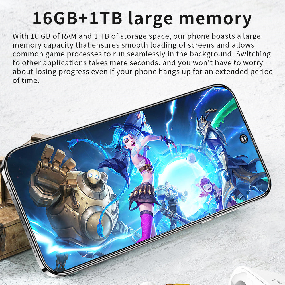 Brand New S30 Ultra Cellphones 5G Android Smartphone 8000mAh 16+1TB 7.3 Inch Face Unlock Cell Phone 50MP+108MP 4G Mobile Phones