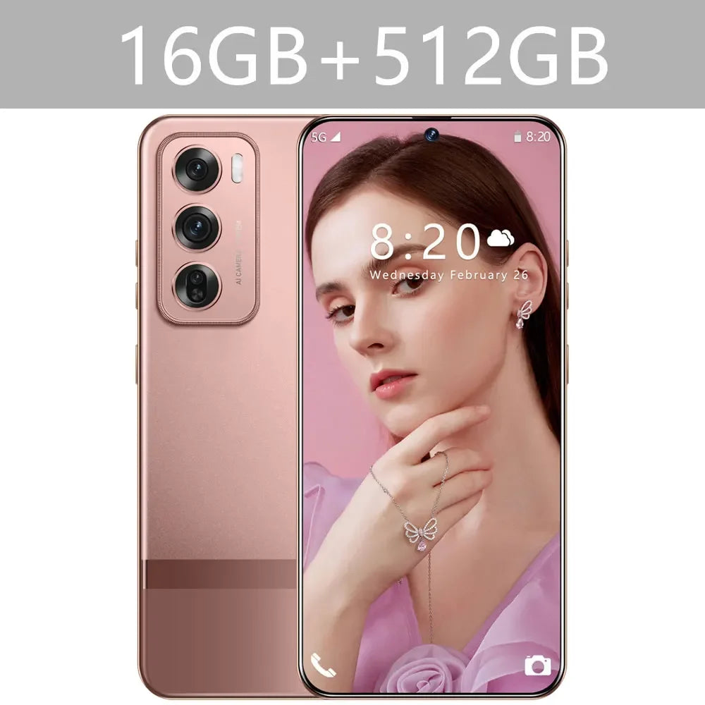 Reno12 pro Smartphone 5G Smart Mobile Phones 16GB+1TB Dual SIM Cellphones Snapdragon 8 gen 3 Android 14 Face Unlocked Cell Phone