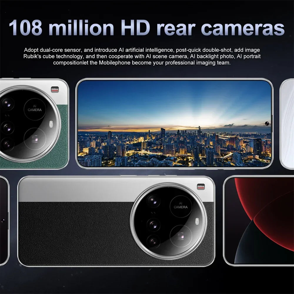 2025 New Smartphone 15 Ultra 7.3HD 5G Dual Card Dual Standby Mobile Phones Android 14 Global Version Cell Phone 8000mAh