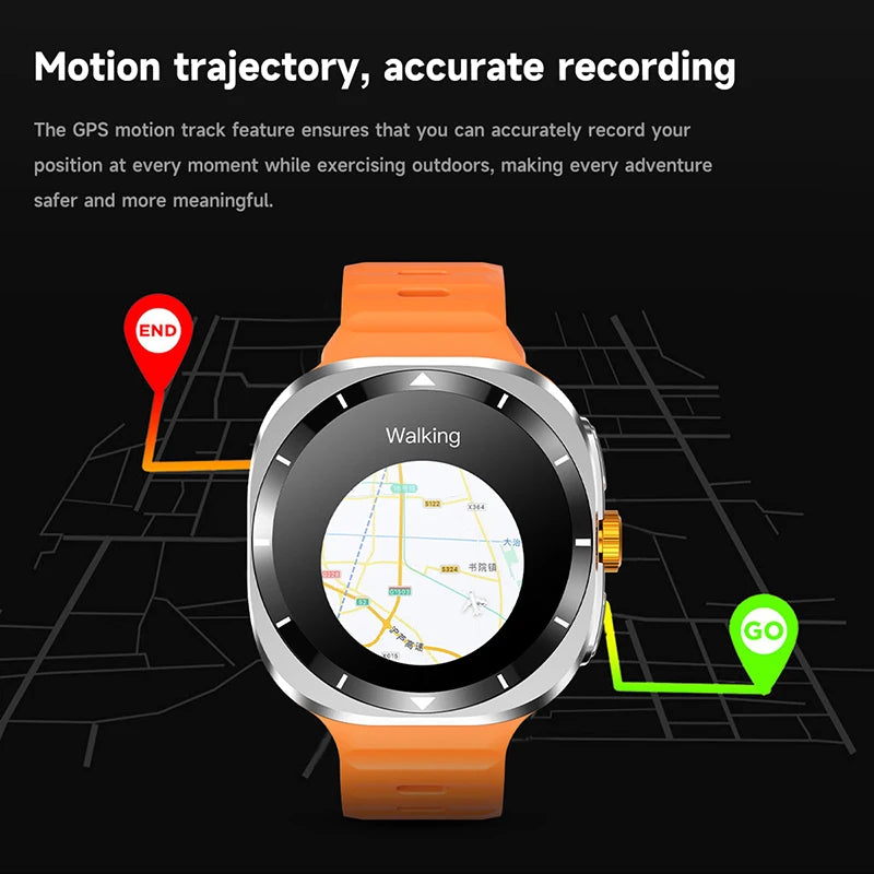 2025 New Smart Watch 7 Ultra GPS NFC Smart Watch Men 1.43 " AMOLED Always Display IP68 BT Call Sports Smartwatches