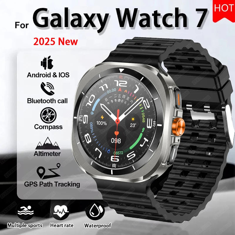 2025 New Smart Watch 7 Ultra GPS NFC Smart Watch Men 1.43 " AMOLED Always Display IP68 BT Call Sports Smartwatches