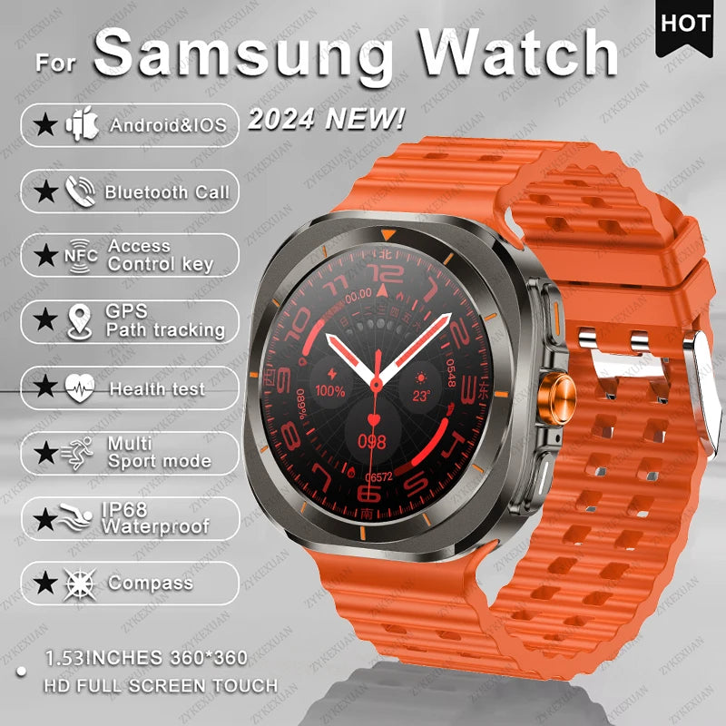 2025 New Smart Watch 7 Ultra GPS NFC Smart Watch Men 1.43 " AMOLED Always Display IP68 BT Call Sports Smartwatches
