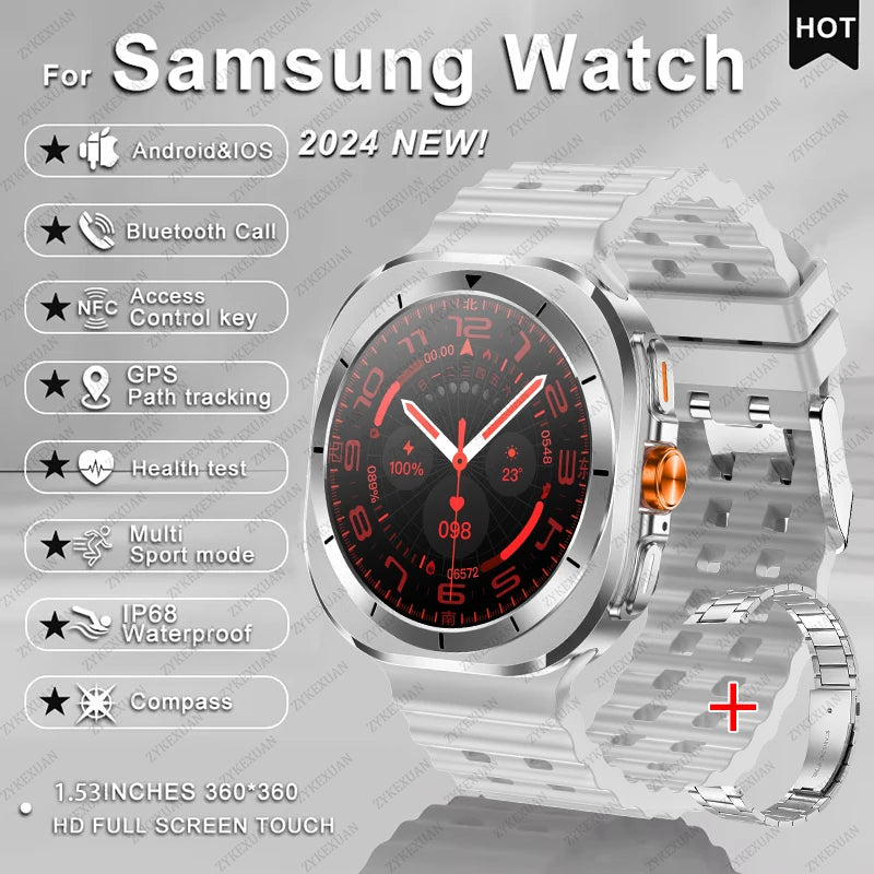 2025 New Smart Watch 7 Ultra GPS NFC Smart Watch Men 1.43 " AMOLED Always Display IP68 BT Call Sports Smartwatches
