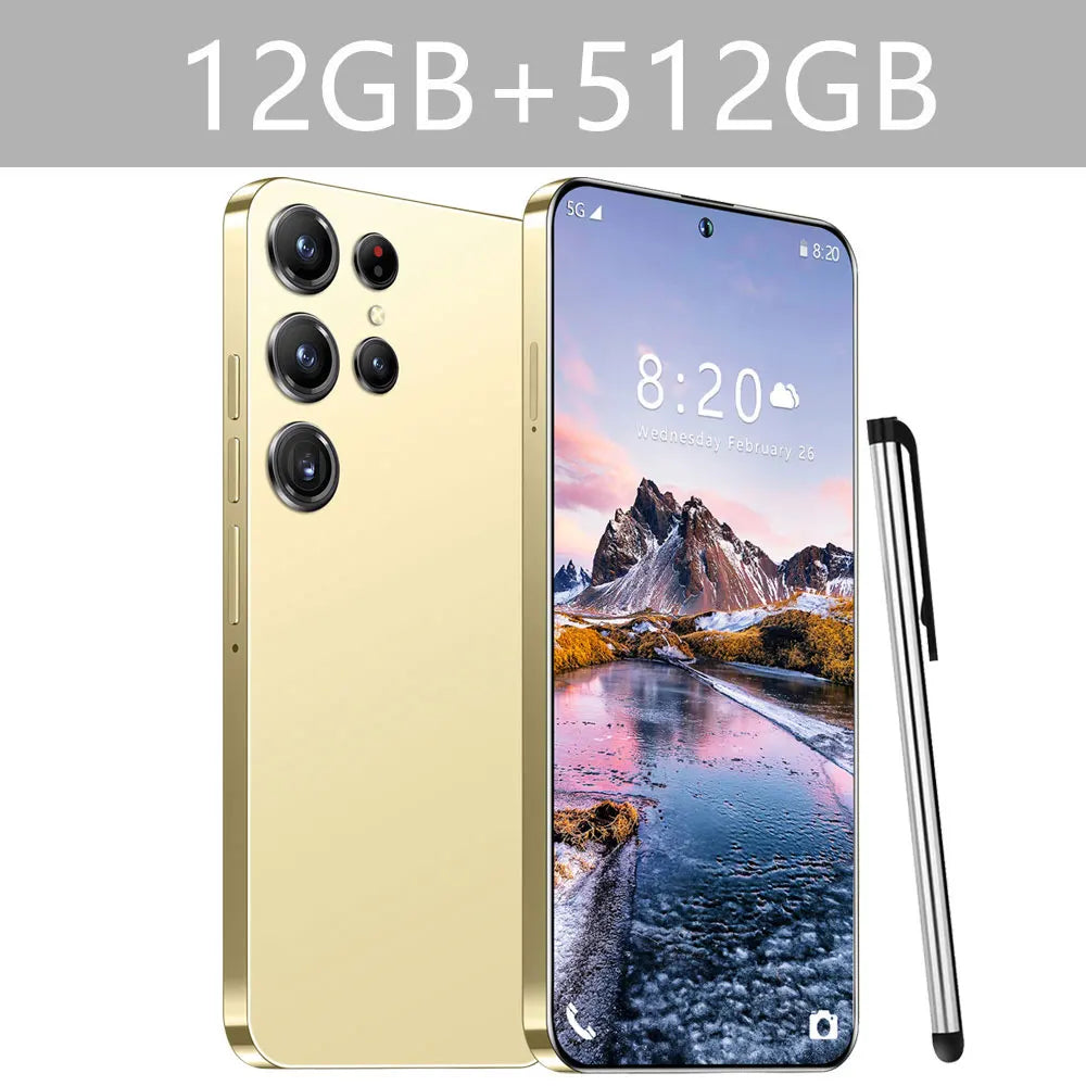 New S24 Ultra Smartphone 5G 7.3 HD Screen 16+1TB Snapdragon 8 gen 3 Dual Sim Cellphones Face ID Cell Phone Mobile Phones Android