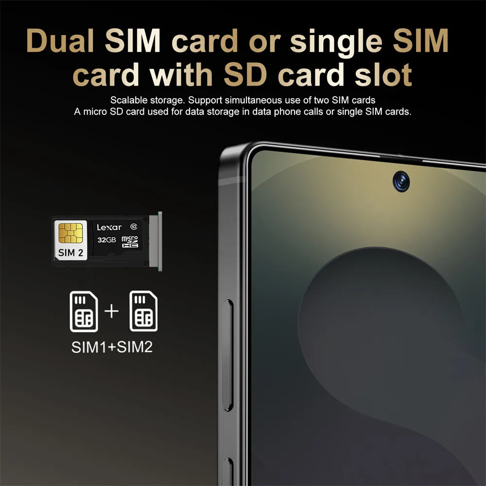 2025 New S25 Ultra Original Smartphone 5G Dual Card Dual Standby Cell Phone Android 14 Global Version Phones 8000mAh Mobile Phones