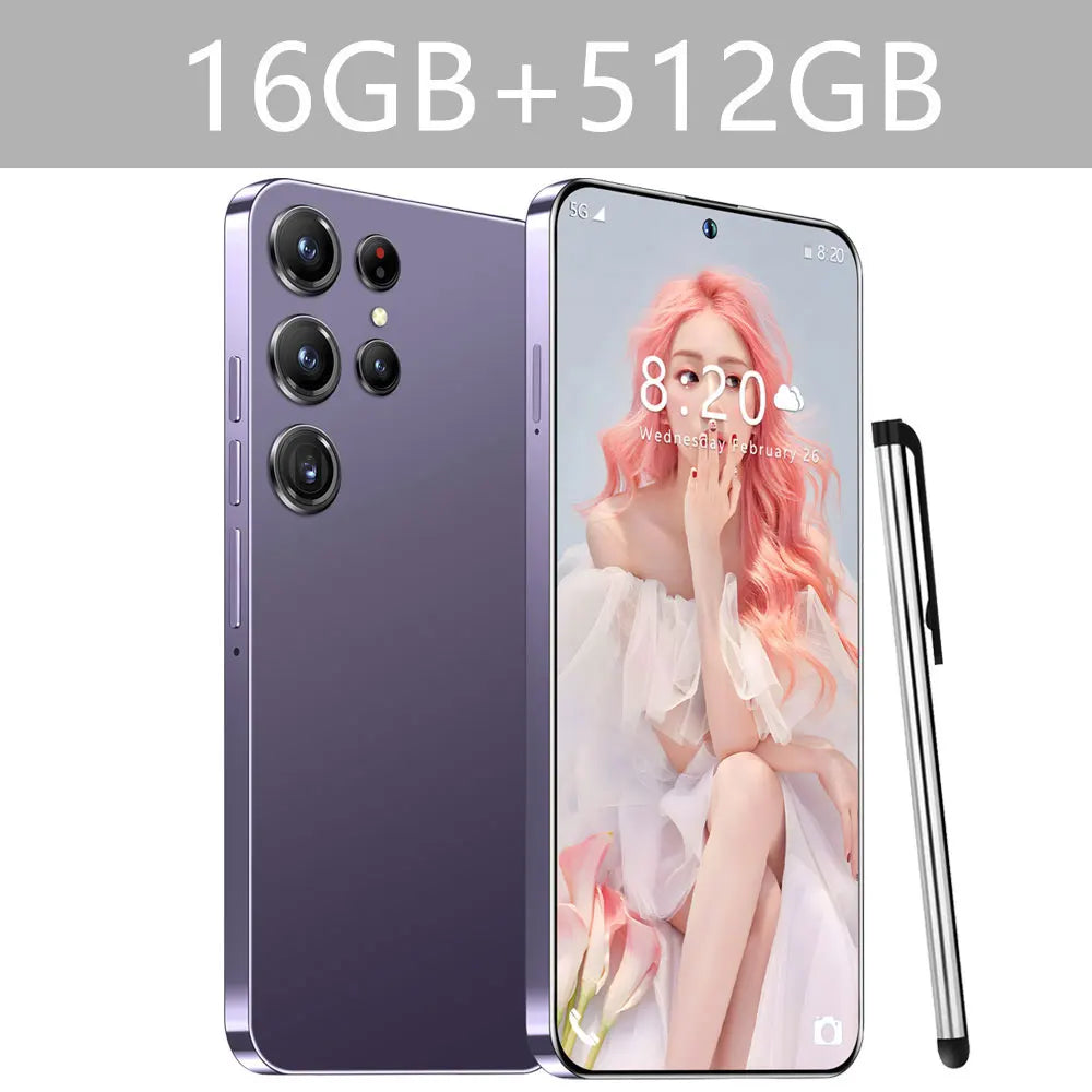 New S24 Ultra Smartphone 5G 7.3 HD Screen 16+1TB Snapdragon 8 gen 3 Dual Sim Cellphones Face ID Cell Phone Mobile Phones Android