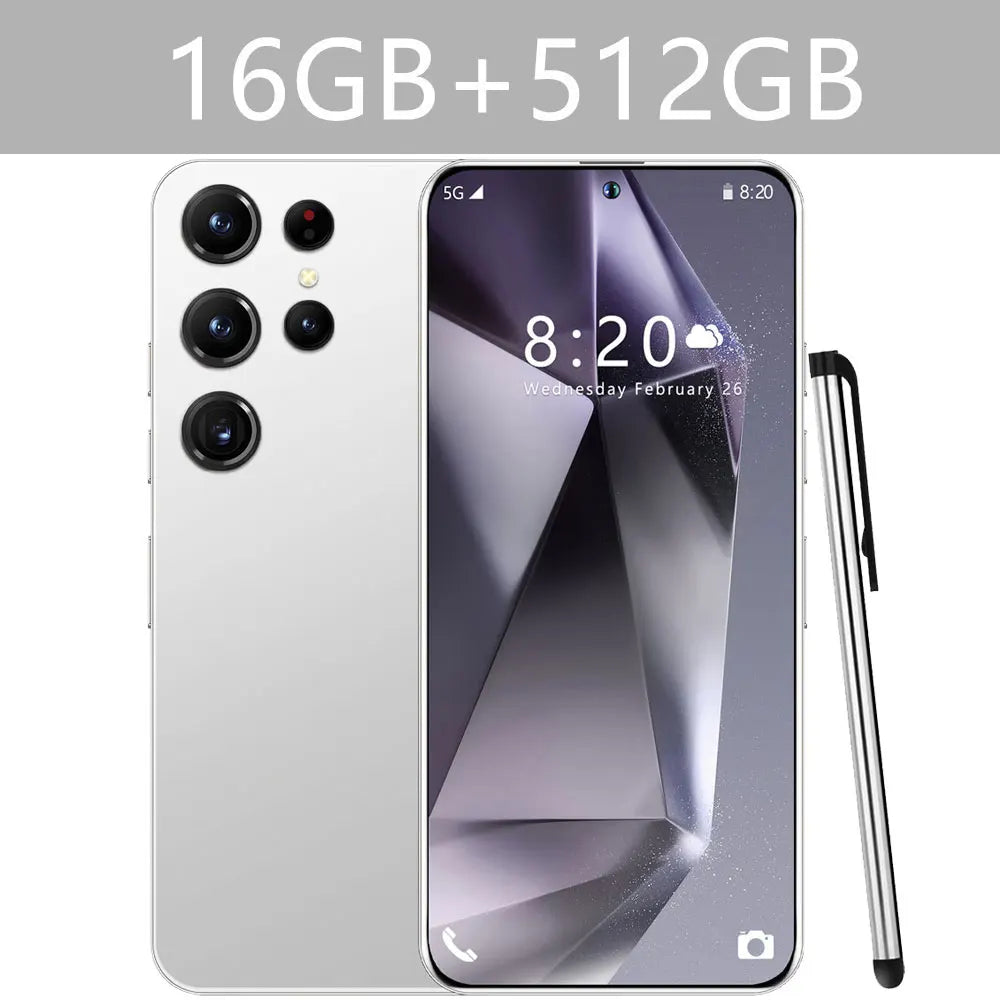 New S24 Ultra Smartphone 5G 7.3 HD Screen 16+1TB Snapdragon 8 gen 3 Dual Sim Cellphones Face ID Cell Phone Mobile Phones Android