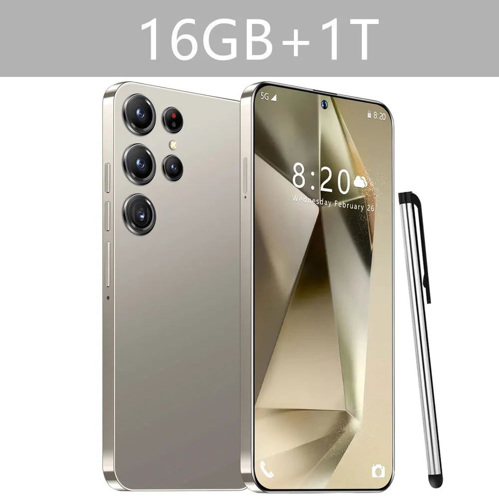 New S24 Ultra Smartphone 5G 7.3 HD Screen 16+1TB Snapdragon 8 gen 3 Dual Sim Cellphones Face ID Cell Phone Mobile Phones Android