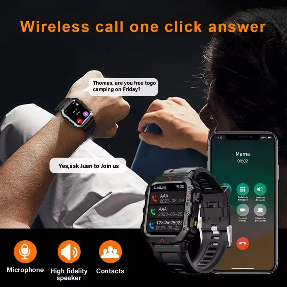 2025 Smartwatch New GPS Smart Watch Men 1.71 Inch HD Display GPS & Make/Receive Phone Calls 400mAh Battery Braceletes