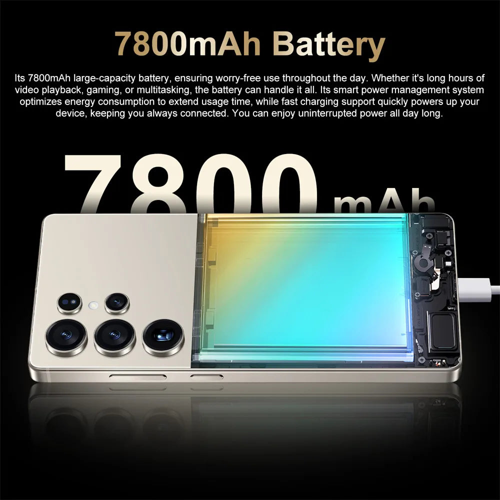 2025 New S25 Ultra Original Smartphone 5G Dual Card Dual Standby Cell Phone Android 14 Global Version Phones 8000mAh Mobile Phones