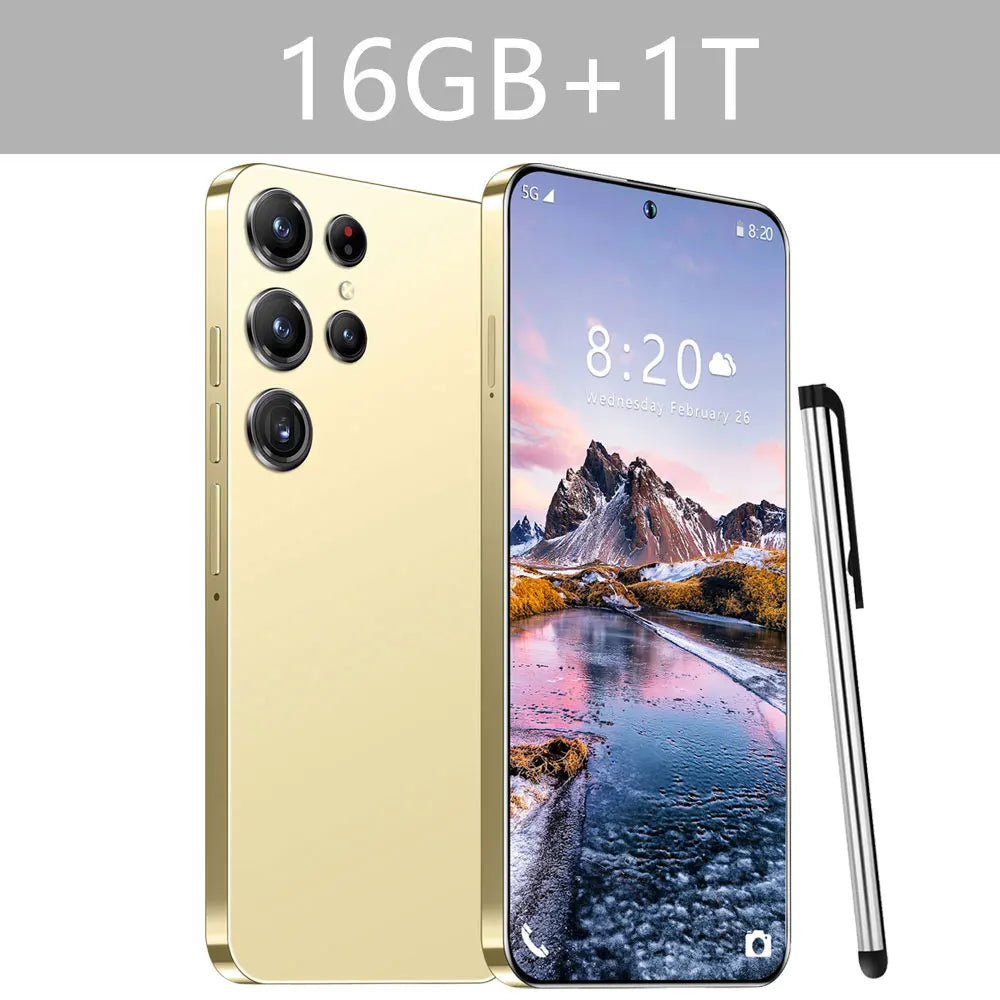 New S24 Ultra Smartphone 5G 7.3 HD Screen 16+1TB Snapdragon 8 gen 3 Dual Sim Cellphones Face ID Cell Phone Mobile Phones Android