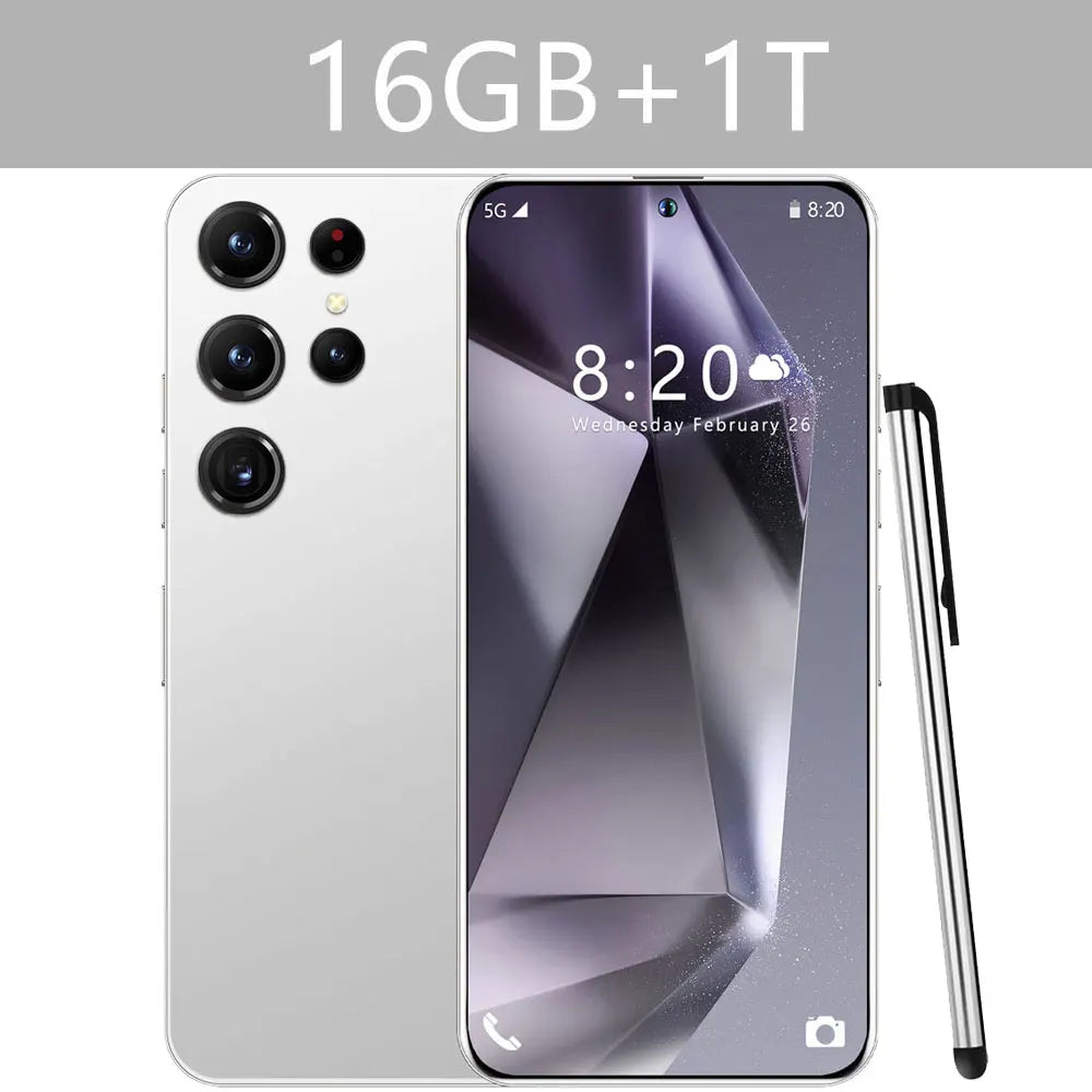 New S24 Ultra Smartphone 5G 7.3 HD Screen 16+1TB Snapdragon 8 gen 3 Dual Sim Cellphones Face ID Cell Phone Mobile Phones Android