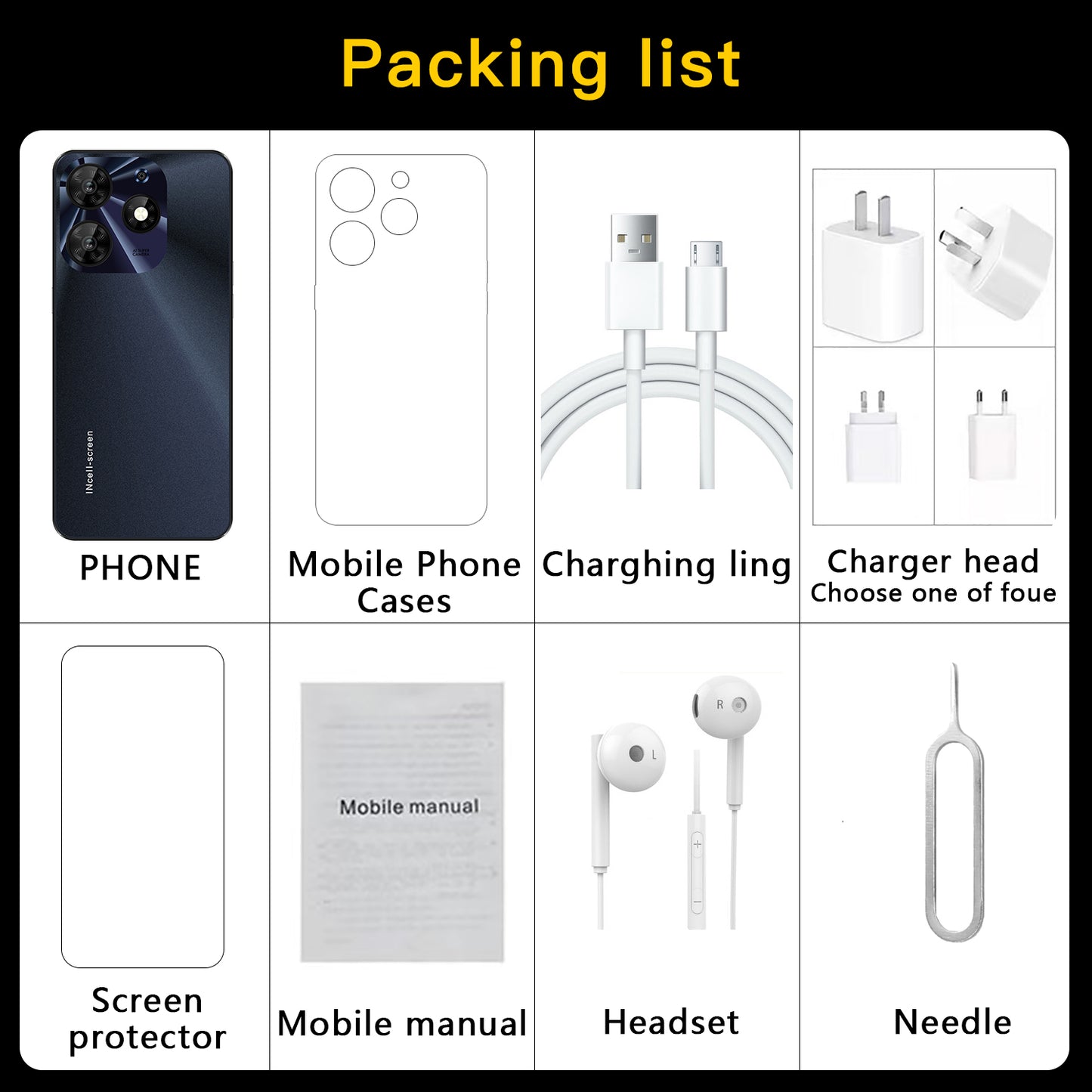 2024 Cell Phone 5G C16 Pro Max 7.3inch HD Full Screen,16GB+1TB,celulares Smartphone Android 13 Mobile Phones Global Version Unlocked