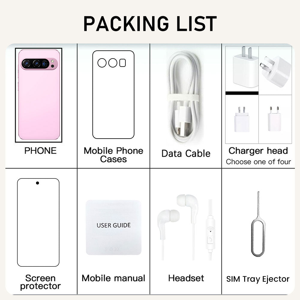 New Pixel 9 Pro Smartphone 7.3HD Cellphones Android 15 Dual Sim Original Mobile Phones 8800mAh Cell Phone 5G Global Version