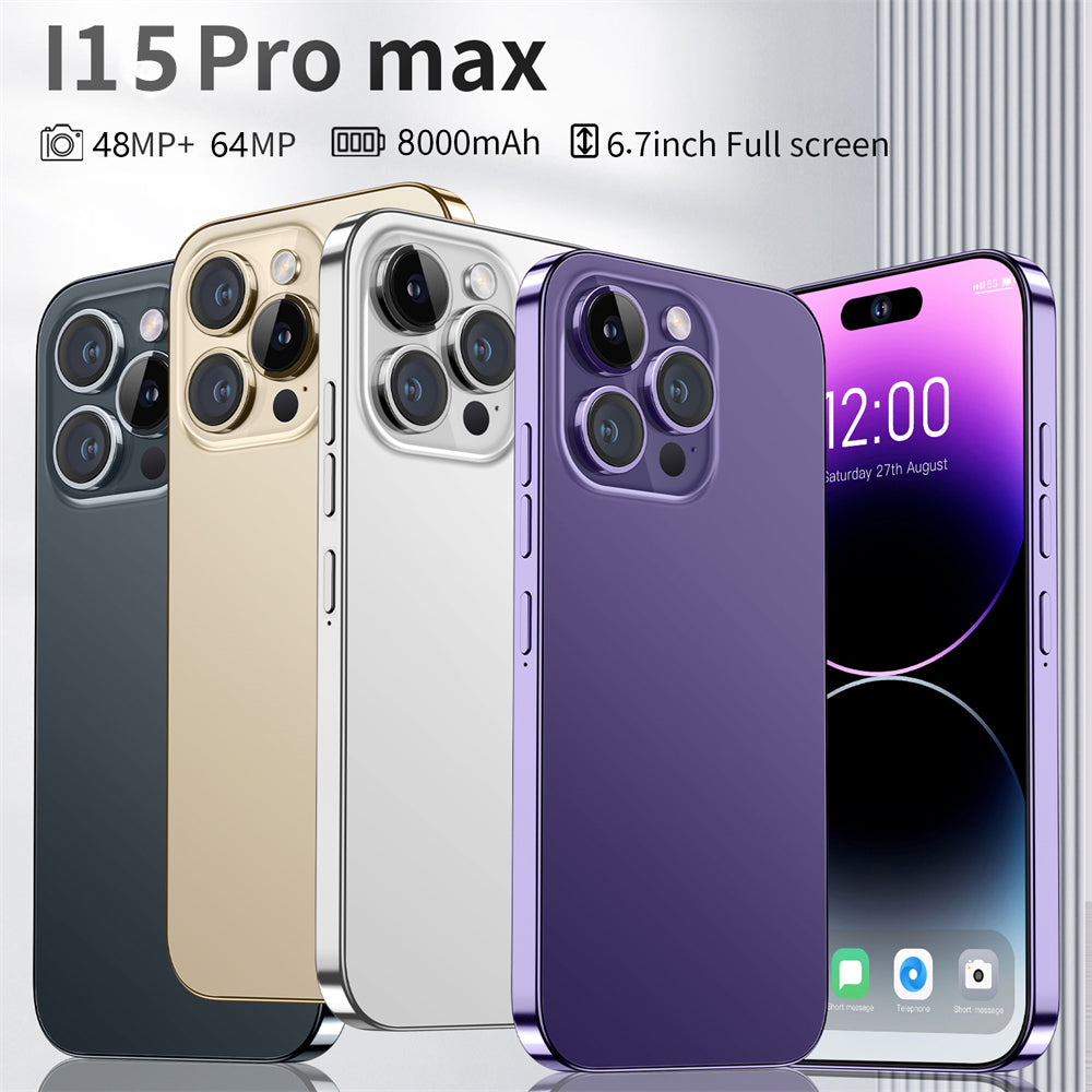 I15 Pro Max Smartphone Android 6,7 pulgadas teléfonos móviles reconocimiento facial 16GB + 1TB teléfonos inteligentes versión Global 4G 5G teléfono celular 