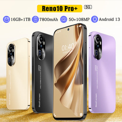 2024 nuevo Reno10 Pro SmartPhone 7,3 pulgadas 16GB + 1TB teléfono celular desbloqueado 7800mAh 4G/5G 50 + 108MP teléfonos móviles Android 13 teléfonos móviles