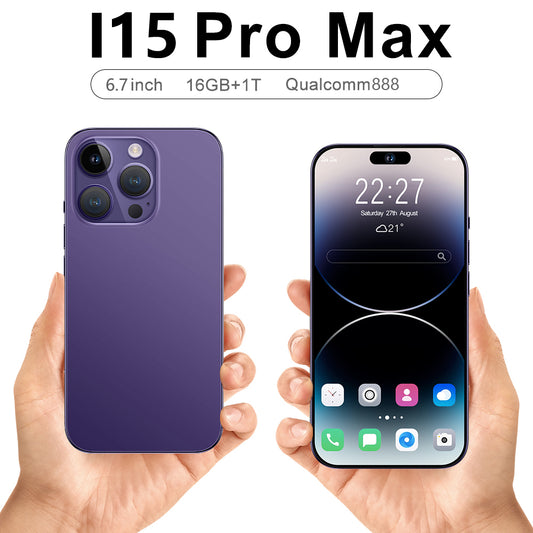 I15 Pro Max Smartphone Android 6.7inch Cellphones Face Recognition 16GB+1TB Smart Mobile Phones Global Version 4G 5G Cell Phone