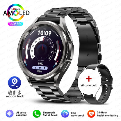 2025 New Smart Watch 6 Smartwatch AMOLED Always On Display Bluetooth Call GPS NFC Smart Watch Men Android IOS