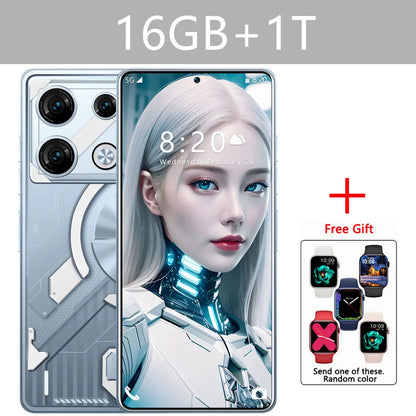 Original GT10 Pro Smartphone 7.3inch Snapdragon 8 gen 3 16GB+1TB Cell Phone 5G Dual Sim Android Mobile Phone 6800mAh Cellphones