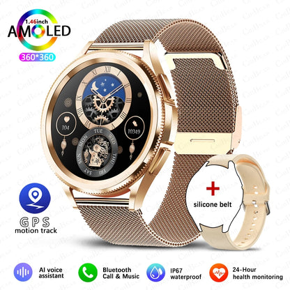 2025 New Smart Watch 6 Smartwatch AMOLED Always On Display Bluetooth Call GPS NFC Smart Watch Men Android IOS
