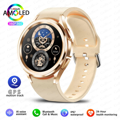 2025 New Smart Watch 6 Smartwatch AMOLED Always On Display Bluetooth Call GPS NFC Smart Watch Men Android IOS