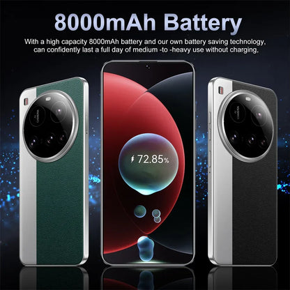 2025 New Smartphone 15 Ultra 7.3HD 5G Dual Card Dual Standby Mobile Phones Android 14 Global Version Cell Phone 8000mAh