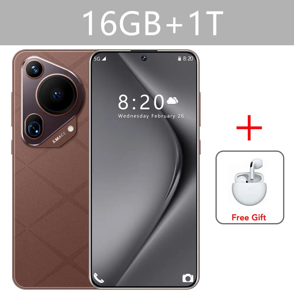 Original New P70 Ultra Smartphone 5G 7.3inch 16GB+1TB Cell Phone Dual Sim Android Mobile Phone 8000mAh Cellphones Global Version