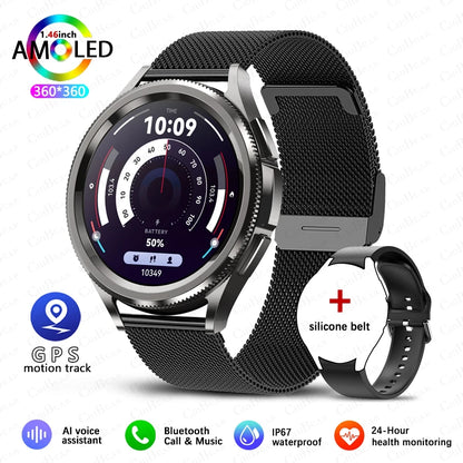 2025 New Smart Watch 6 Smartwatch AMOLED Always On Display Bluetooth Call GPS NFC Smart Watch Men Android IOS