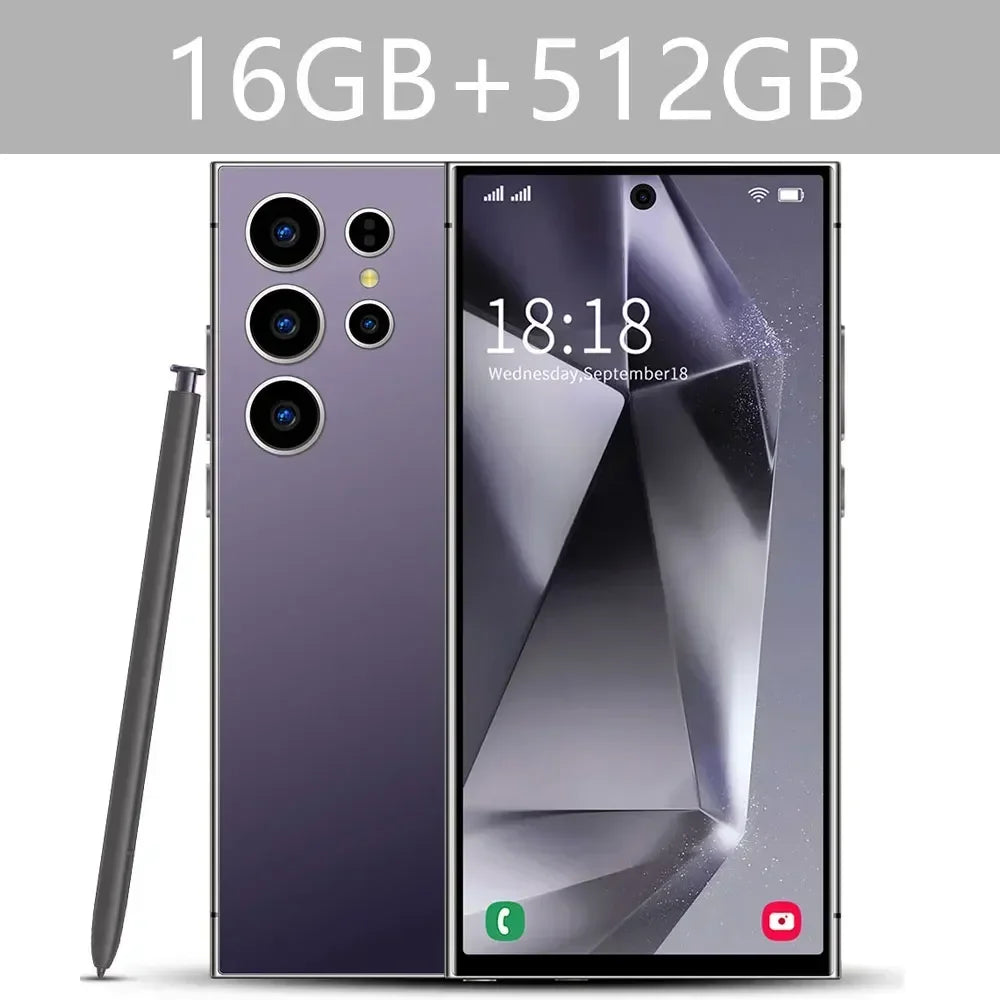 Original S24 Ultra Smartphone 7.3'' 5G Snapdragon 8 Gen 3 16GB+1TB Cellphones Mobile Phones Face Unlocked Cell Phone Android 14