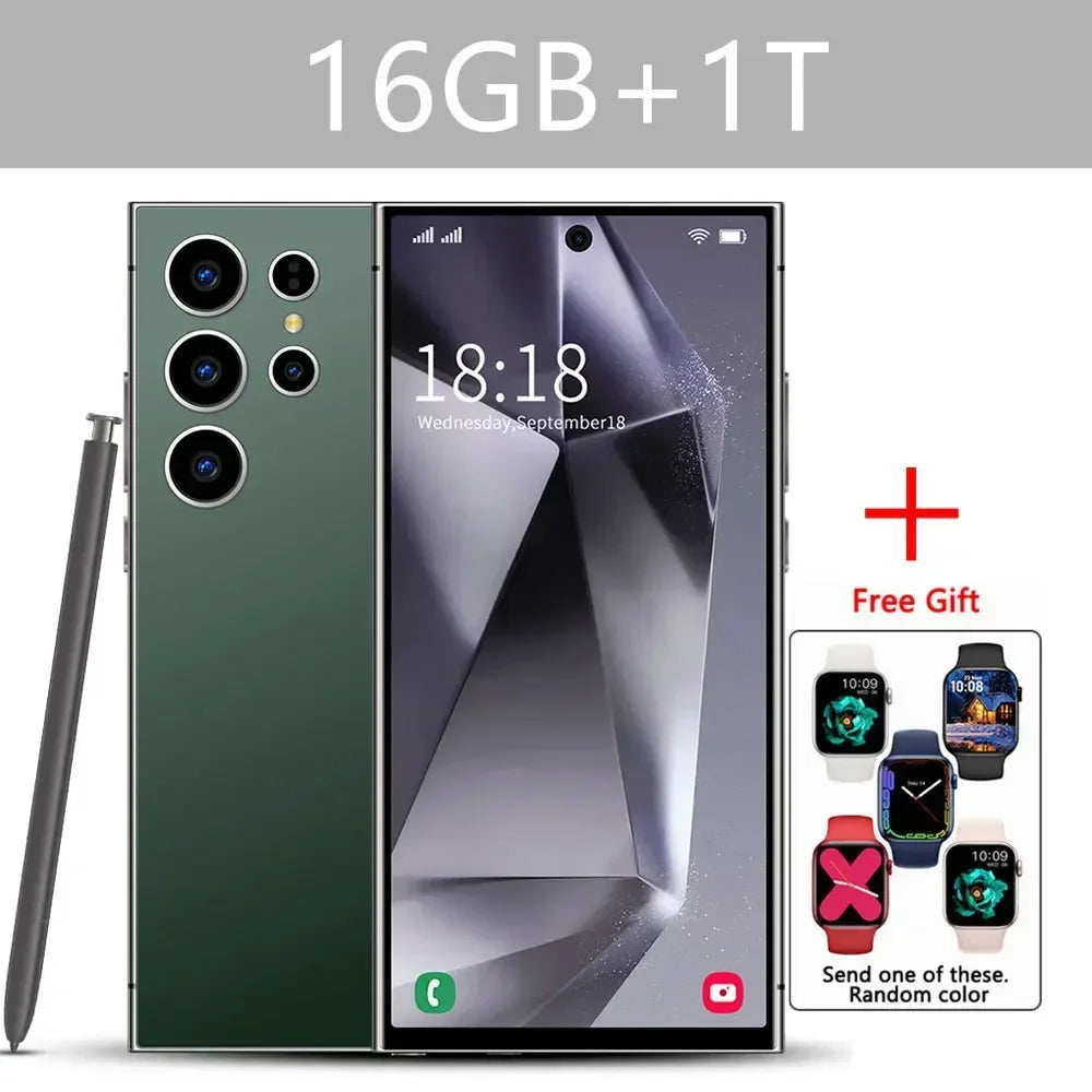 Original S24 Ultra Smartphone 7.3'' 5G Snapdragon 8 Gen 3 16GB+1TB Cellphones Mobile Phones Face Unlocked Cell Phone Android 14