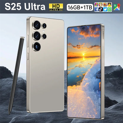 2025 New S25 Ultra Original Smartphone 5G Dual Card Dual Standby Cell Phone Android 14 Global Version Phones 8000mAh Mobile Phones