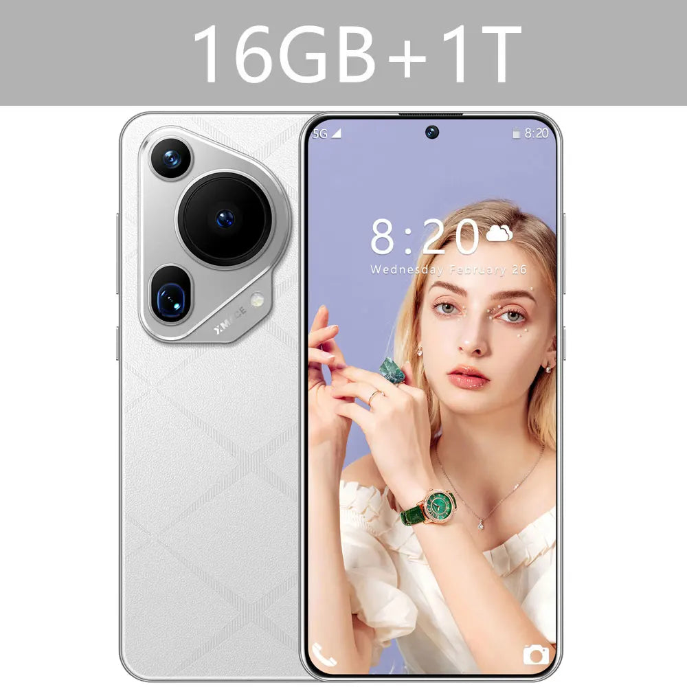 Original New P70 Ultra Smartphone 5G 7.3inch 16GB+1TB Cell Phone Dual Sim Android Mobile Phone 8000mAh Cellphones Global Version