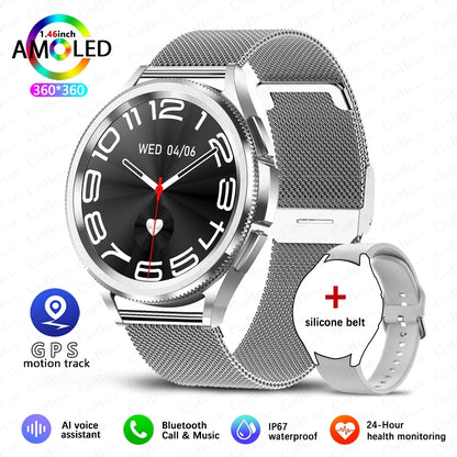 2025 New Smart Watch 6 Smartwatch AMOLED Always On Display Bluetooth Call GPS NFC Smart Watch Men Android IOS